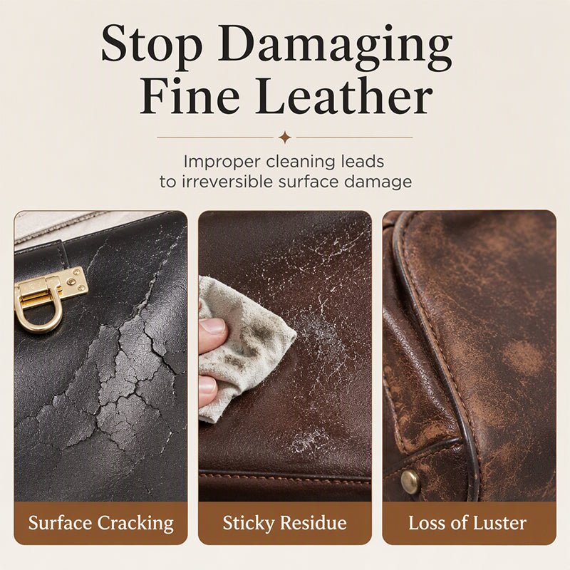 ⏰Professional Luxury Leather Cleaner and Nourishing Care Cream Set👜✨
