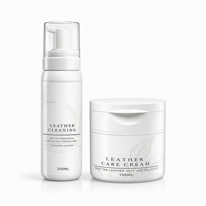 ⏰Professional Luxury Leather Cleaner and Nourishing Care Cream Set👜✨