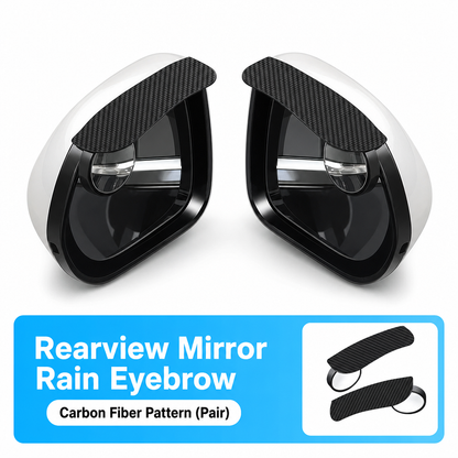 🚗50% OFF NOW! Adjustable Blind Spot Mirrors with Rain Visor, Carbon Fiber Rearview Mirror Rain Guard, Wide Angle Convex Mirror for Car Side Mirror, Improve Driving Safety in Rainy Days