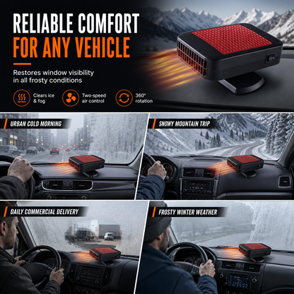 ❄️ LIMITED-TIME 50% OFF! 🔥 Portable Car Defroster Defogger – Fast, Rotatable, Safe 🚗