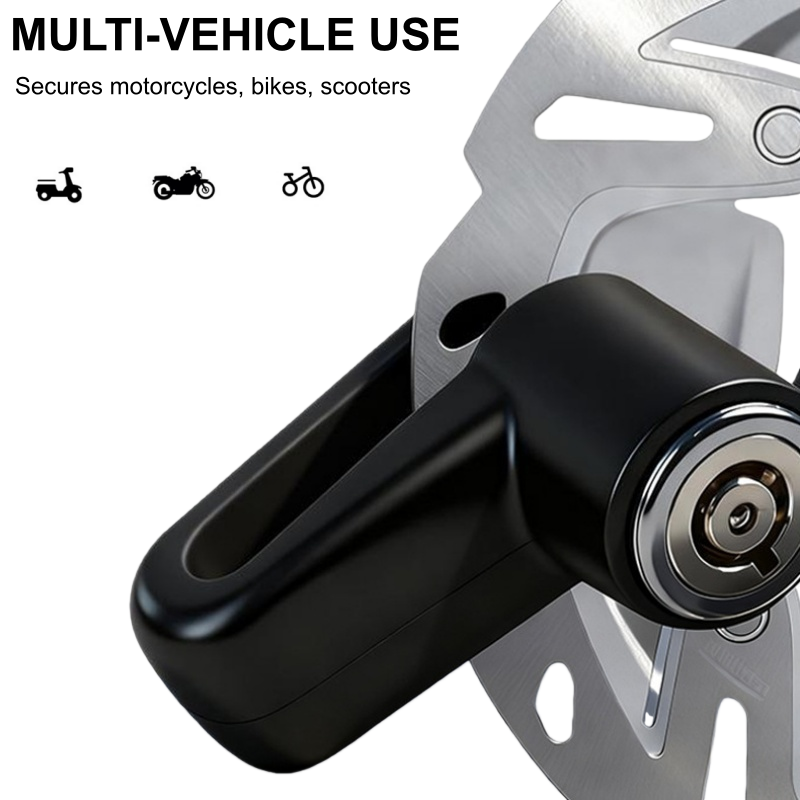 ⚙️ Heavy-Duty Disc Brake Lock – Anti-pick, Sturdy, Easy-lock 🛵