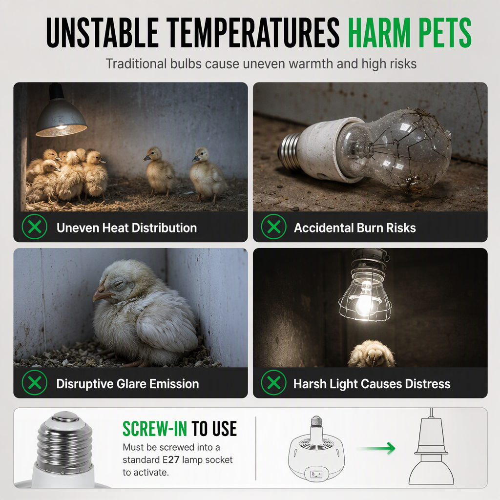 📢📢50% OFF !! ⏰Pet Heat Lamp with Temperature Control