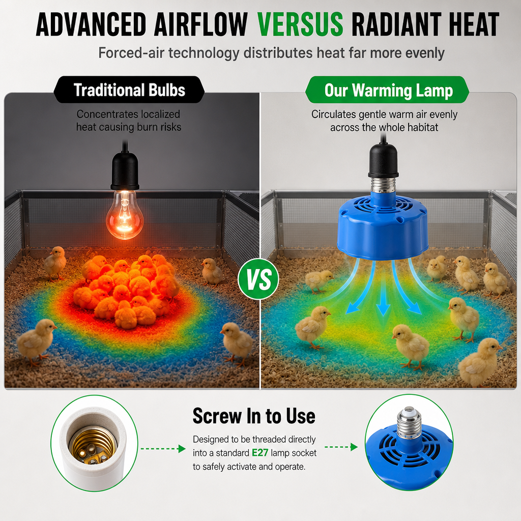 📢📢50% OFF !! ⏰Pet Heat Lamp with Temperature Control