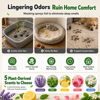 ⏰Cat Litter Deodorizing Granules – Easy Sprinkle-On Odor Control in Five Fresh Scents 🌿🏠