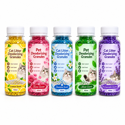 ⏰Cat Litter Deodorizing Granules – Easy Sprinkle-On Odor Control in Five Fresh Scents 🌿🏠
