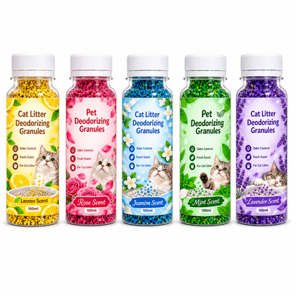 ⏰Cat Litter Deodorizing Granules – Easy Sprinkle-On Odor Control in Five Fresh Scents 🌿🏠
