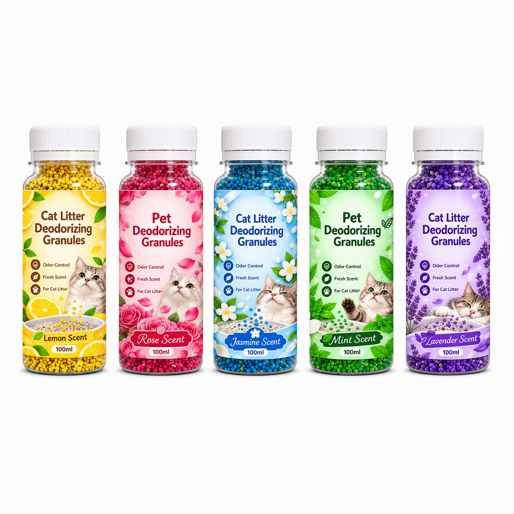 ⏰Cat Litter Deodorizing Granules – Easy Sprinkle-On Odor Control in Five Fresh Scents 🌿🏠