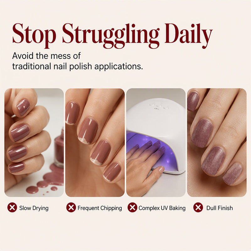 🔥50% OFF!!📢💅 Quick Dry Metallic Nail Polish – Bold Metallic Shine & Fast-Drying Colour, Get Party-Ready Nails in Minutes ✨