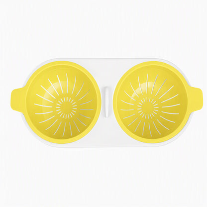Innovative Microwave Double Egg Poacher with Lid