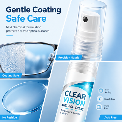 Portable Glasses Anti-Fog Spray and Lens Defogger