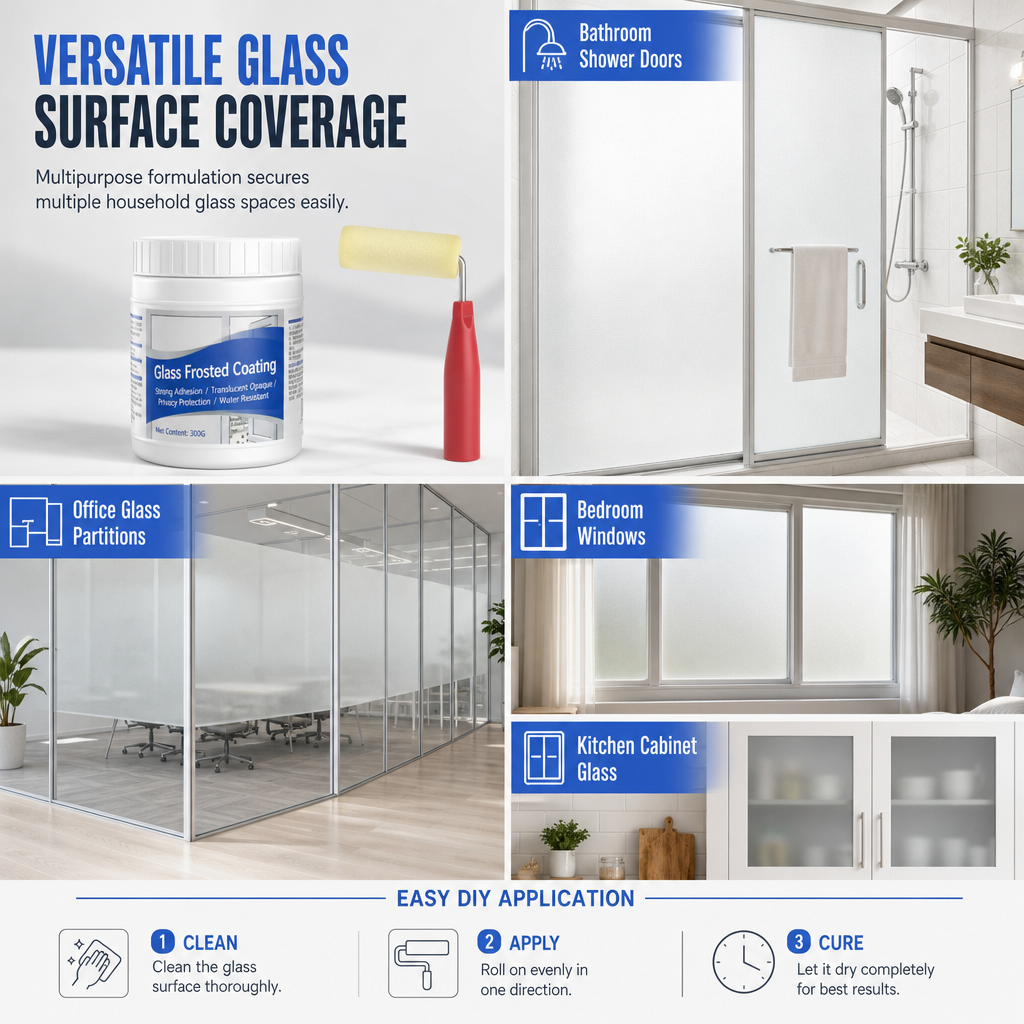 Water-Based Waterproof Frosted Glass Set