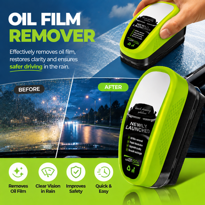✨Oil Film Remover Glass Cleaning Brush – For Windshield, Mirrors & Windows