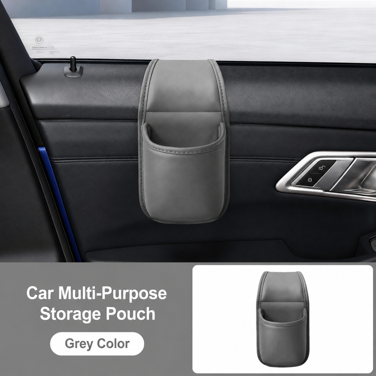 🧰Leather Double-Layer Car Door Storage Pocket
