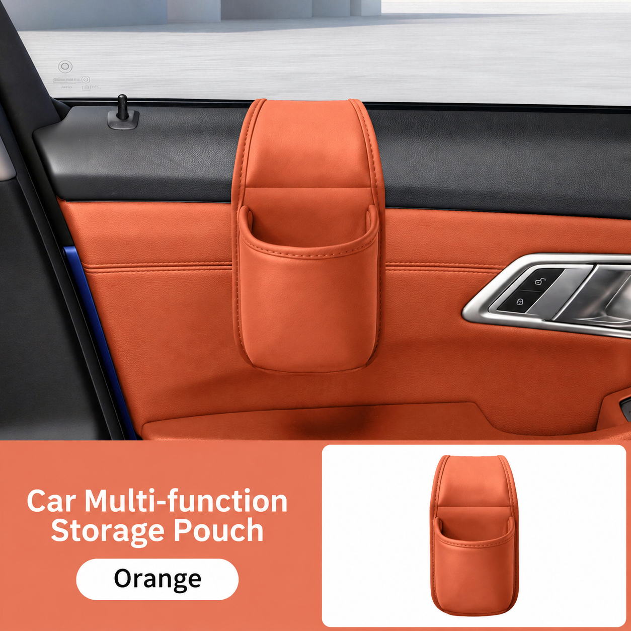 🧰Leather Double-Layer Car Door Storage Pocket