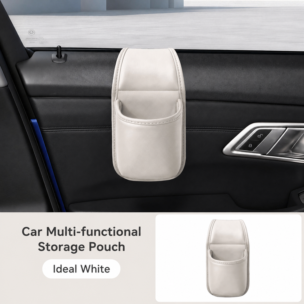 🧰Leather Double-Layer Car Door Storage Pocket