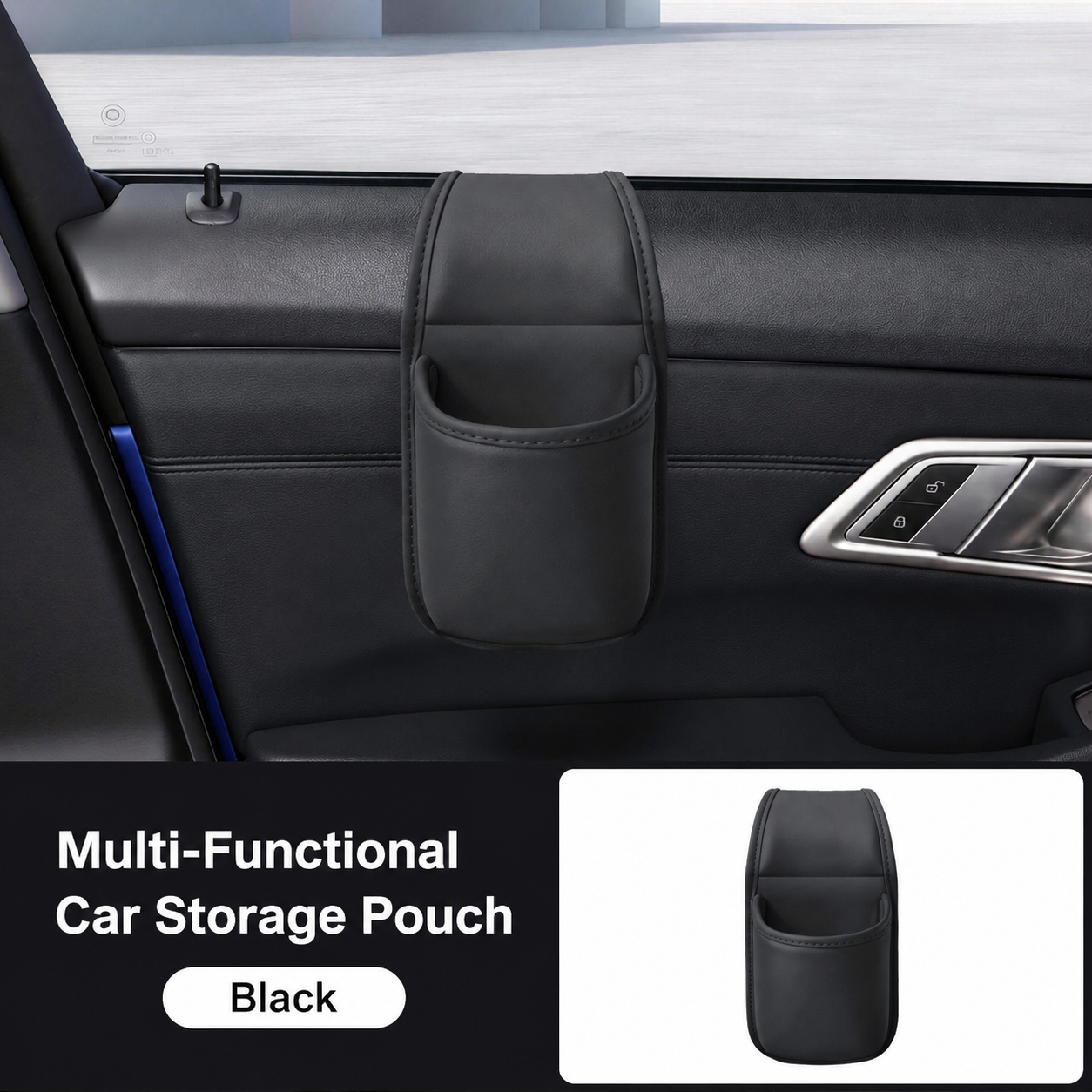 🧰Leather Double-Layer Car Door Storage Pocket