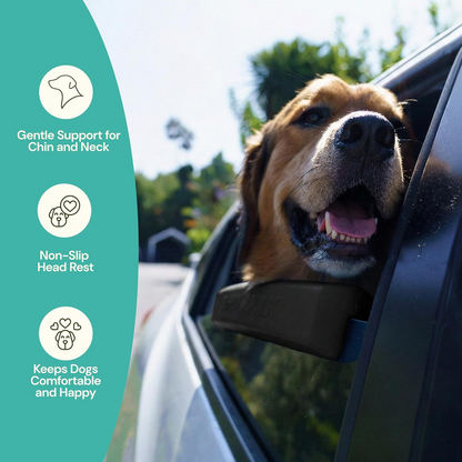 Dog Car Window Chin Rest Cushion – Comfy Head Support for Every Ride