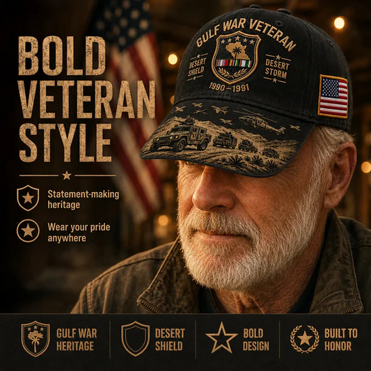 🏆Last Day Promo: 50% OFF! 🏜️ Desert Storm Veteran Commemorative Cap – Gulf War Desert Shield Veteran Hat
