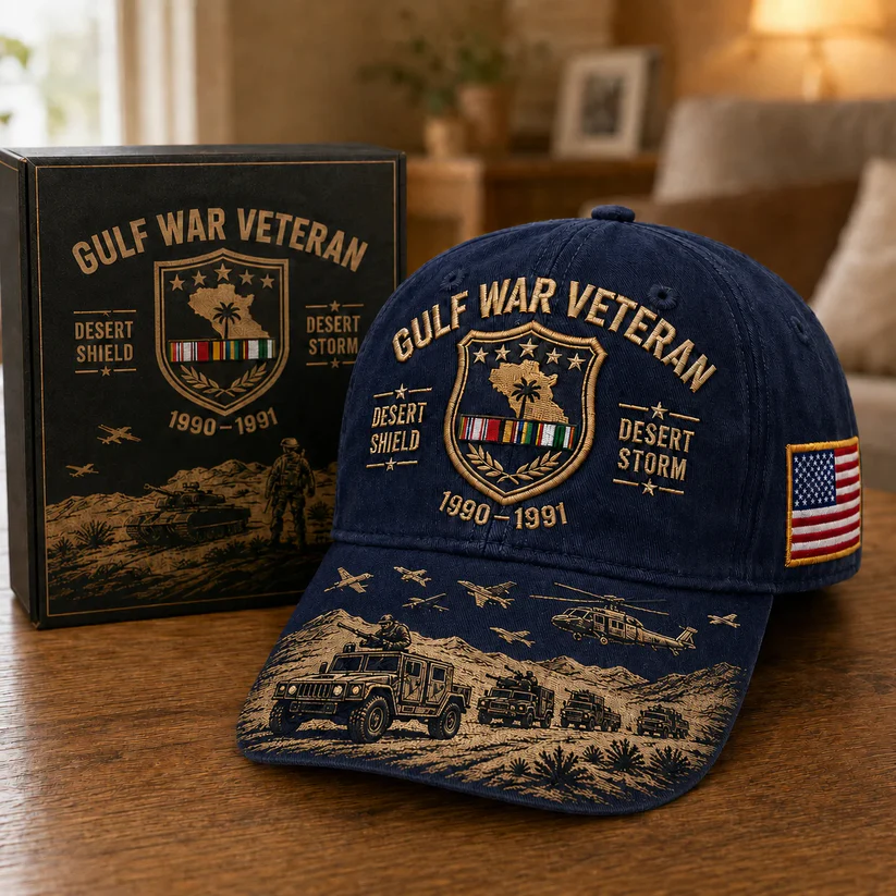 🏆Last Day Promo: 50% OFF! 🏜️ Desert Storm Veteran Commemorative Cap – Gulf War Desert Shield Veteran Hat