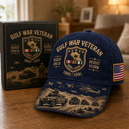 🏆Last Day Promo: 50% OFF! 🏜️ Desert Storm Veteran Commemorative Cap – Gulf War Desert Shield Veteran Hat