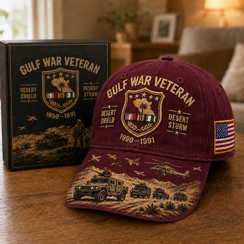 🏆Last Day Promo: 50% OFF! 🏜️ Desert Storm Veteran Commemorative Cap – Gulf War Desert Shield Veteran Hat