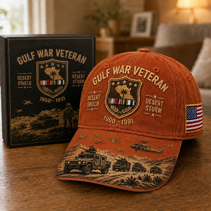 🏆Last Day Promo: 50% OFF! 🏜️ Desert Storm Veteran Commemorative Cap – Gulf War Desert Shield Veteran Hat