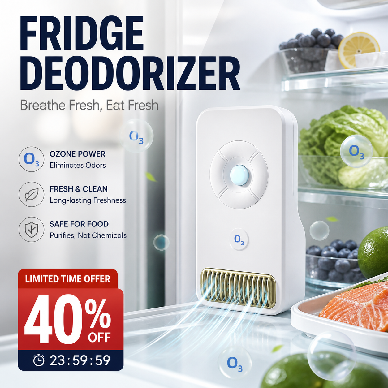 Electronic Refrigerator Odor Eliminator